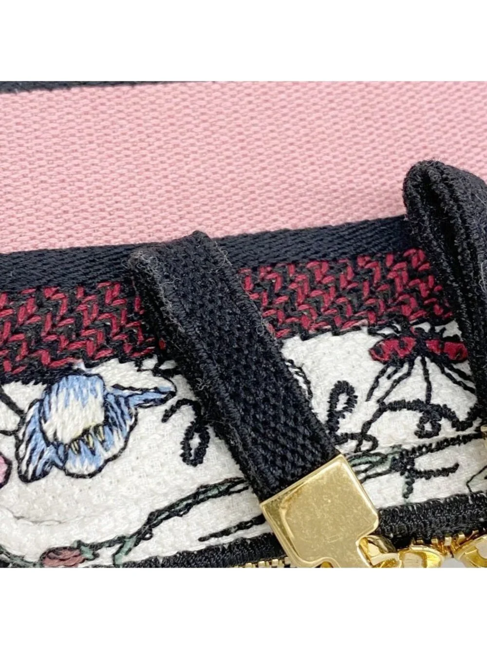 Dior Pouch Canvas White Multicolor Gold